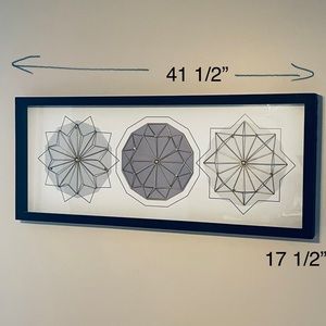 Picture black frame wall art glass shades of gray